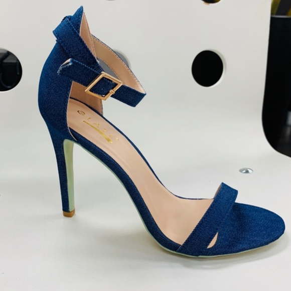 Glaze Denim High Heel Sandals 1 Left Size 10! - Picture 6 of 6